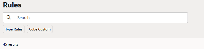 Screenshot of the Smart Filters components in the Rules page.