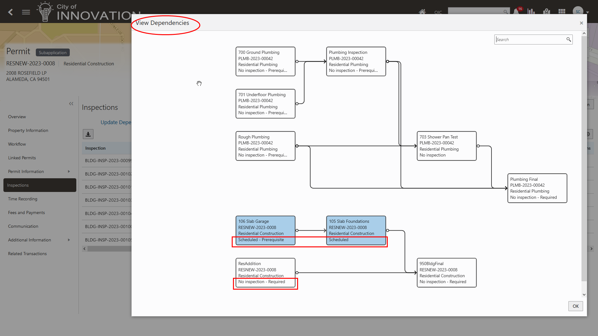 View Dependencies Page