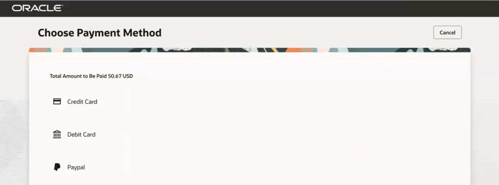 Choose Payment Method Page