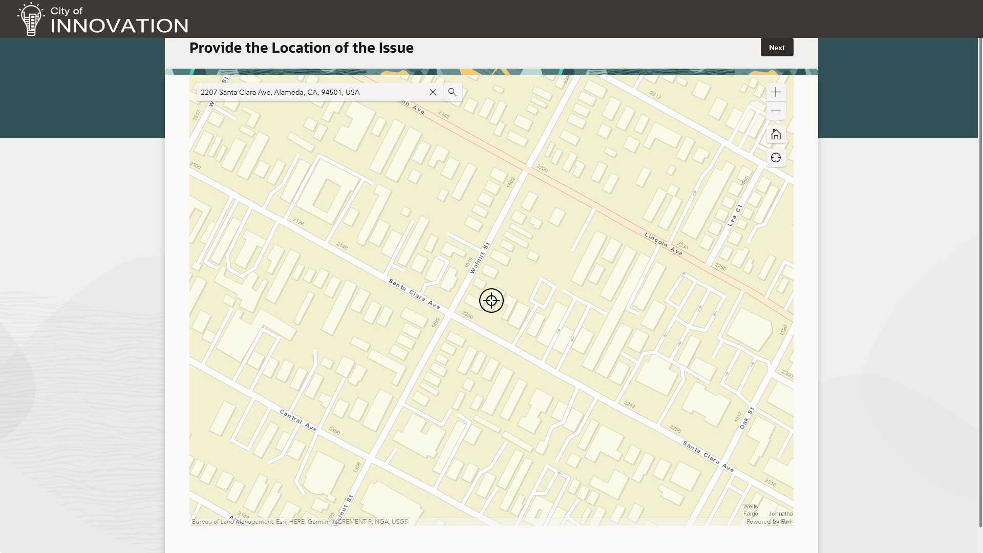 Provide the Location of the Issue Page