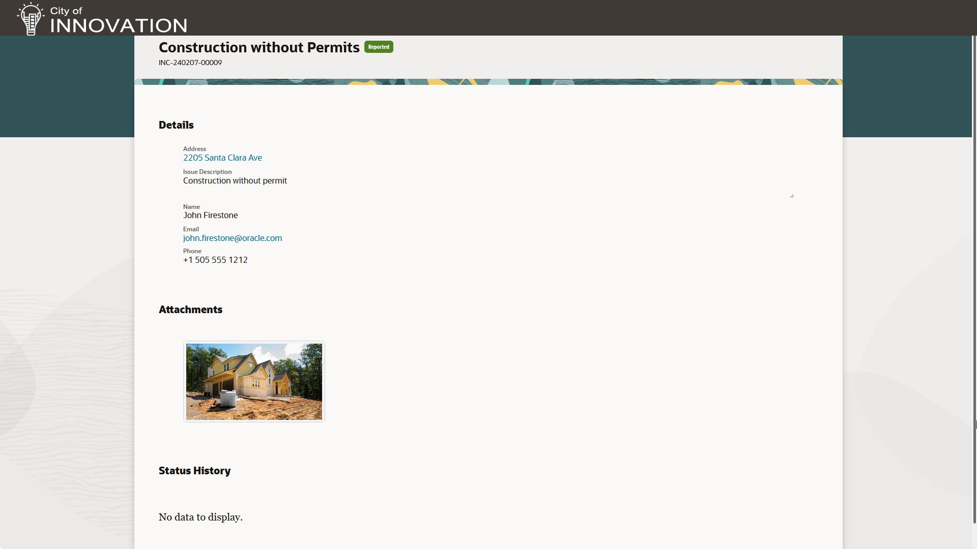 Incident Details Page