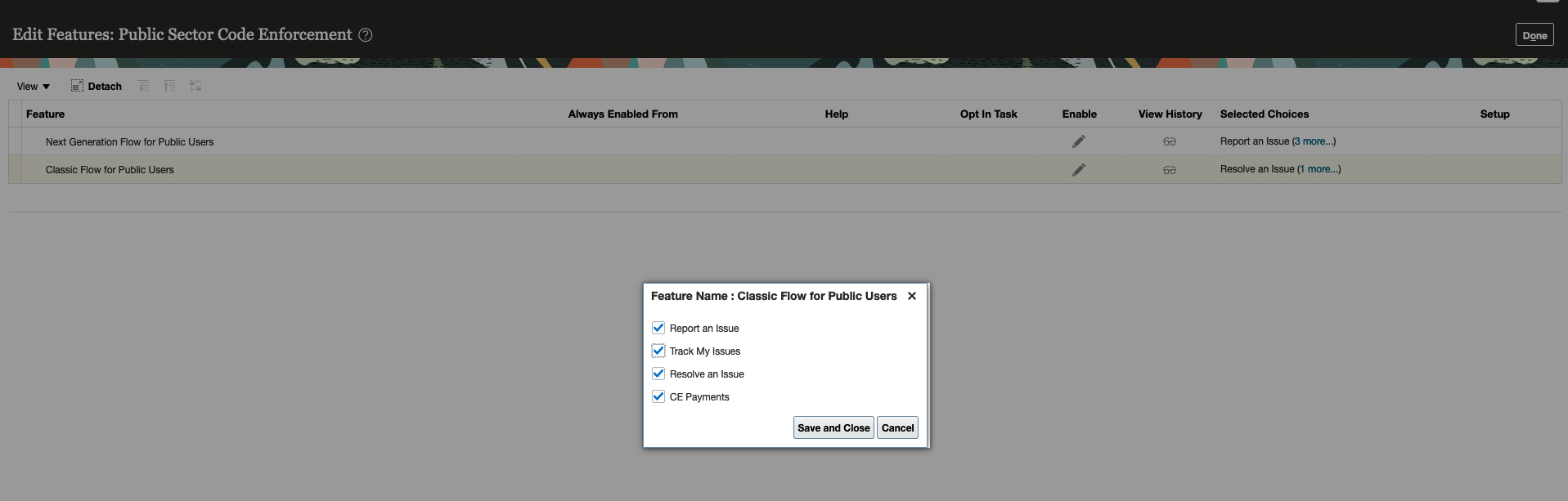 Classic Flow for Public Users