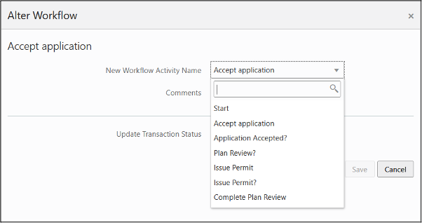 Alter Workflow Page