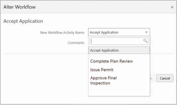 Alter Workflow, Accept Application 