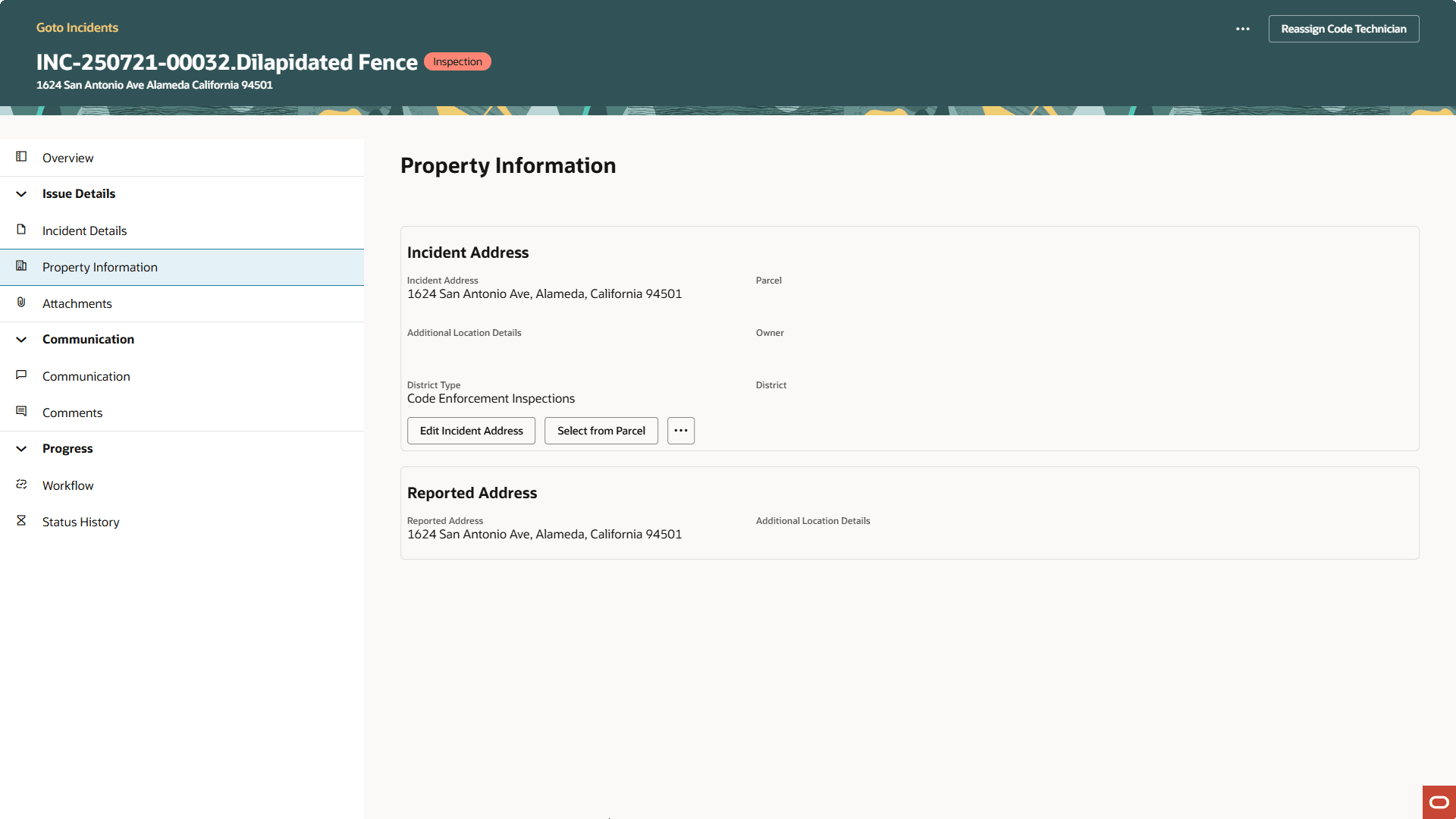 Property Information Page