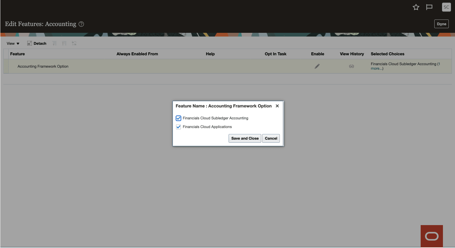 Accounting Framework Option