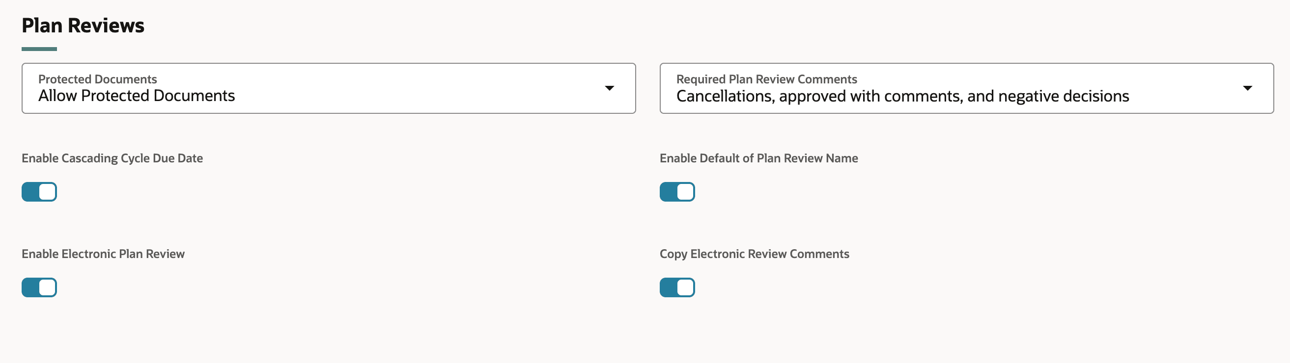 Copy Electronic Review Comments switch