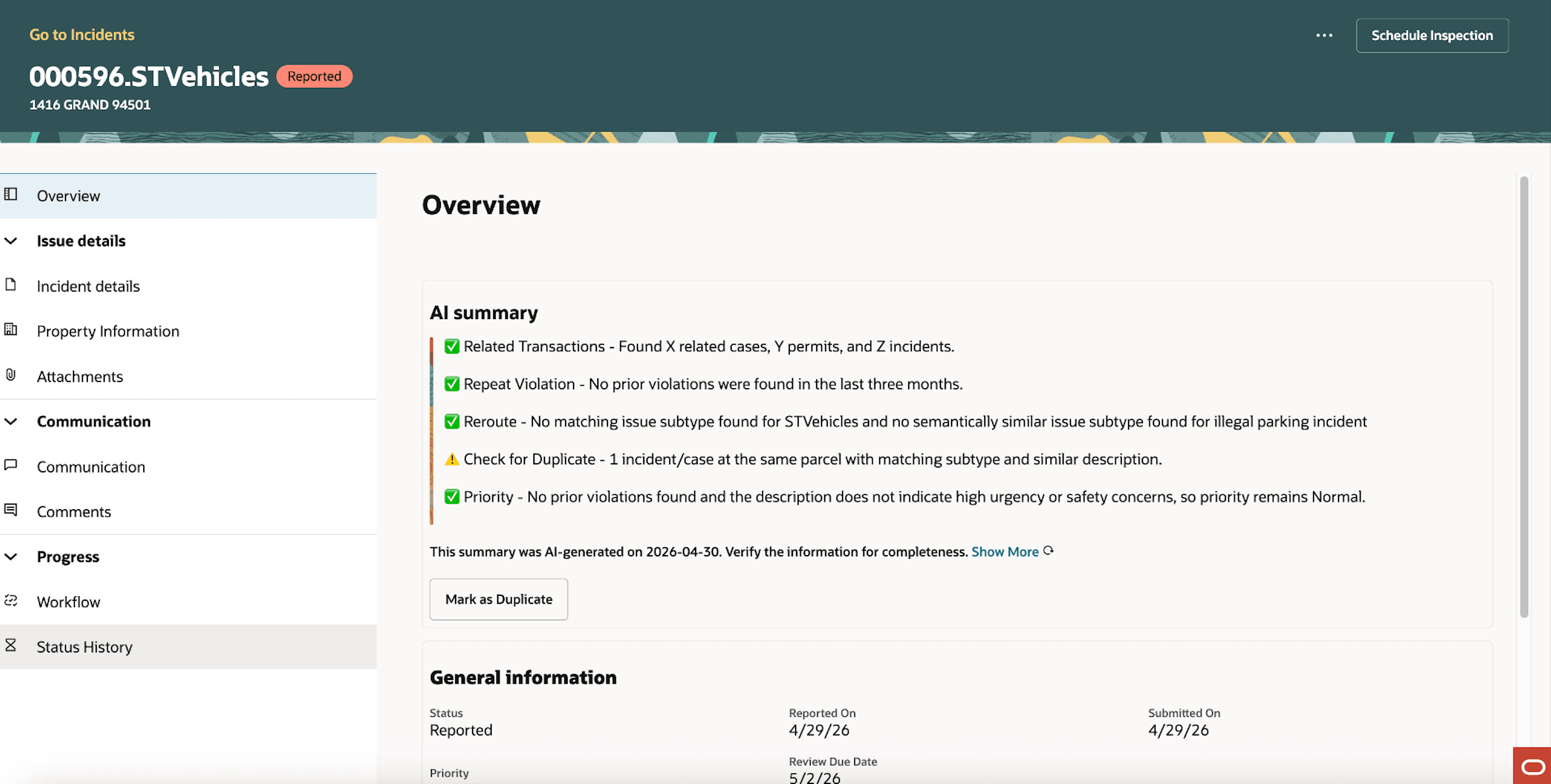 Incident Page AI Summary