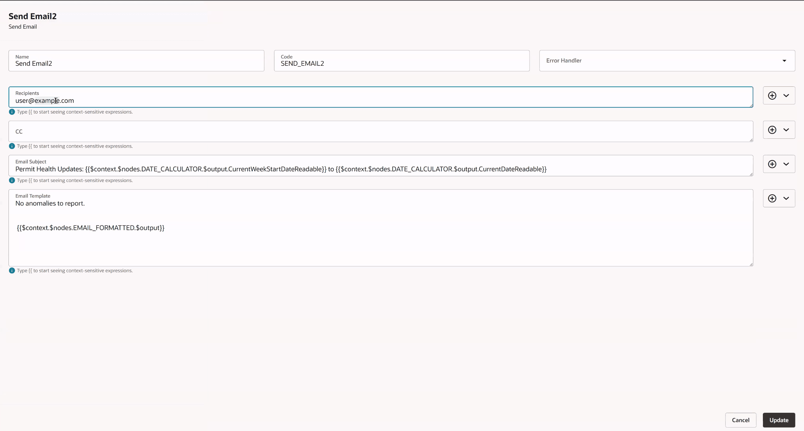 Send Email Node
