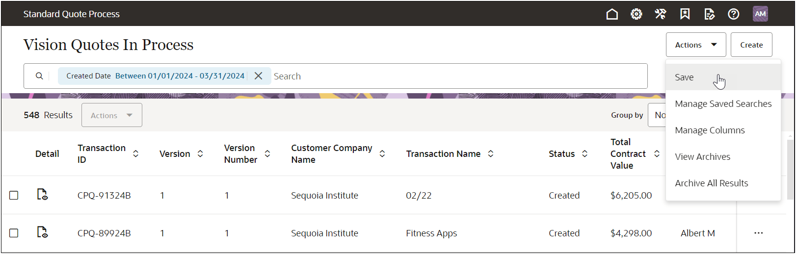 Save Search Results to a Saved Search