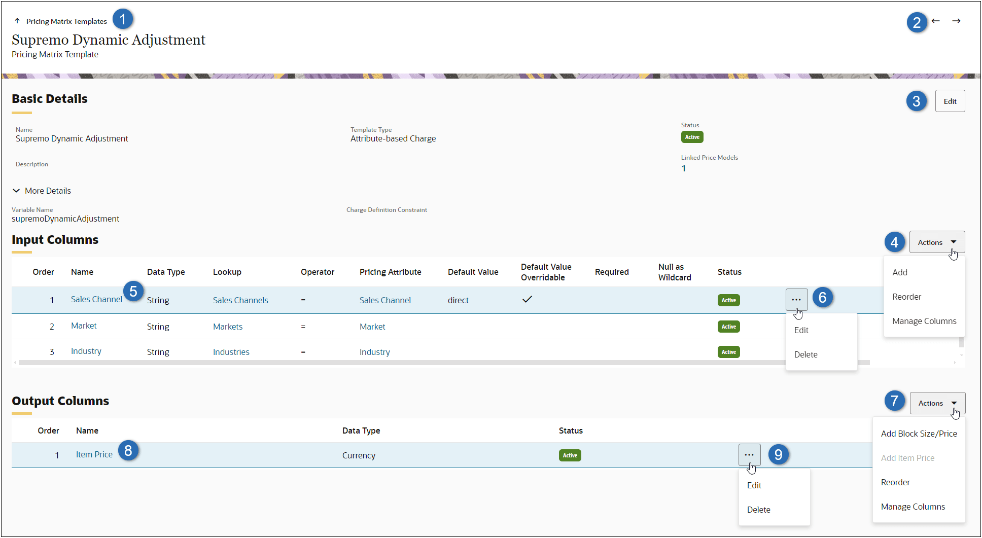 Price Agreement Page