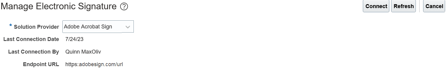 Acrobat Sign Successful Connection