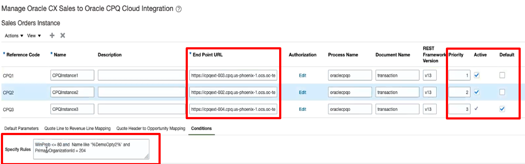 Oracle SALES-CPQ Integration Setup