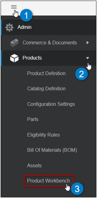 Access Product Workbench from Admin Menu