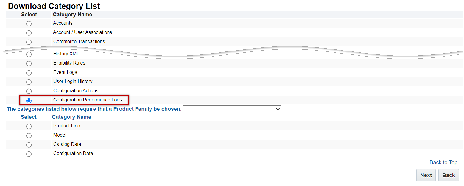 Download Configuration Performance Log