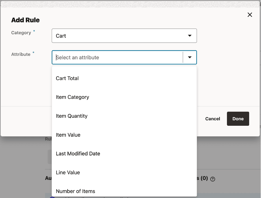 Audience Cart Attribute 2