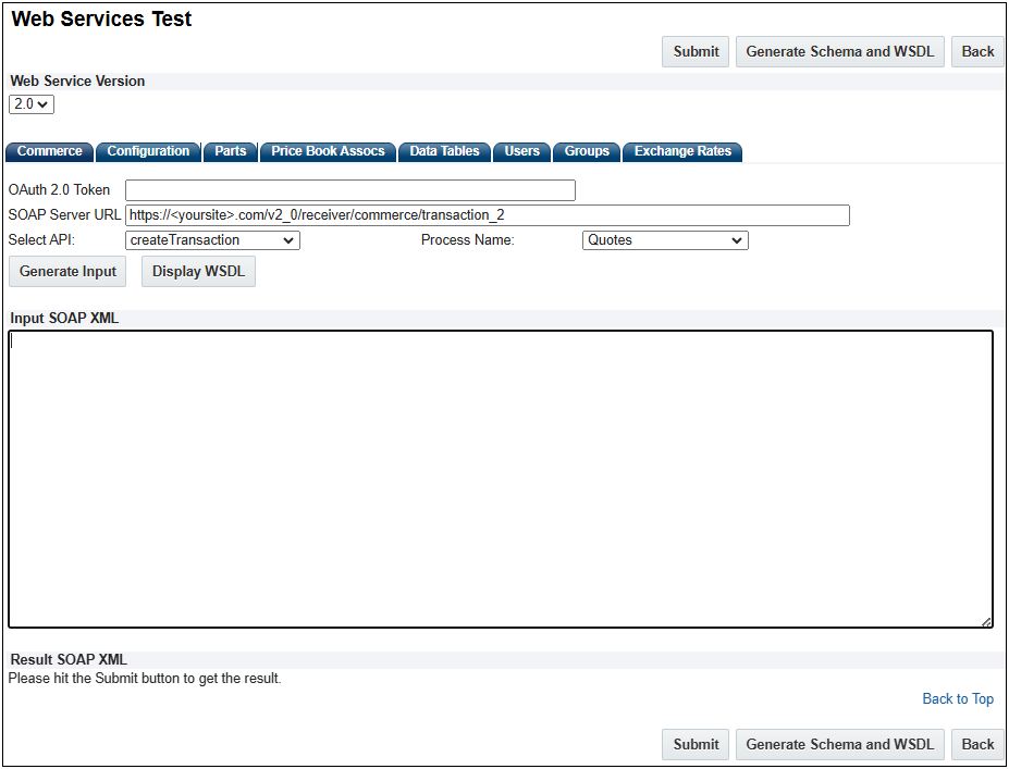 Web Services Test