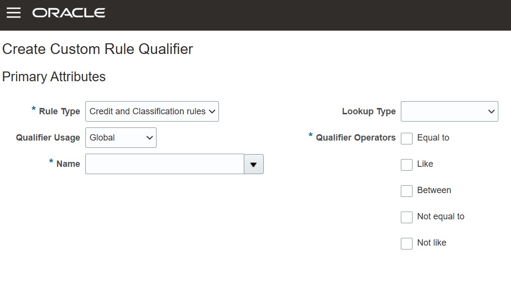 Create Custom Rule Qualifier