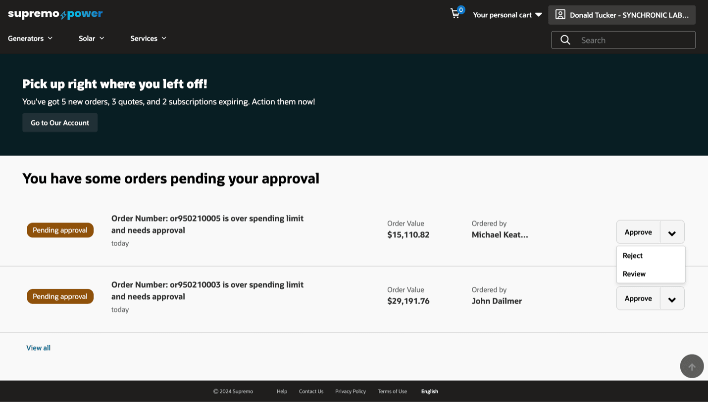 Home - Approvals