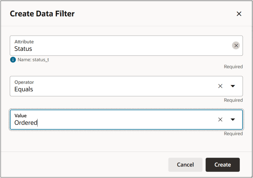 Create Data Filter