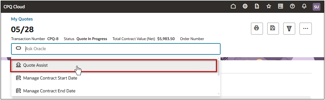 Quote Assist in Redwood Quote UI