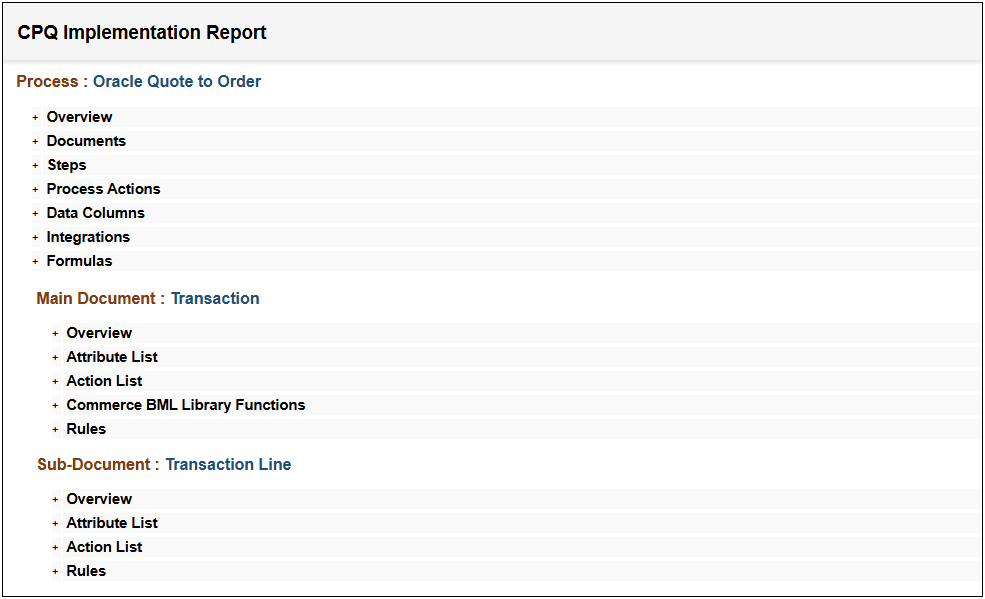 CPQ Implementation Report