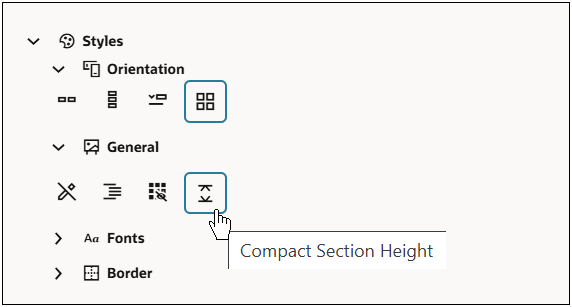Enable Compact Section for grid mode