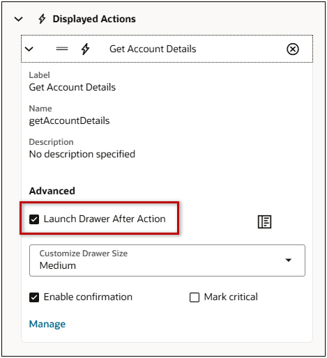 Enable Launch Drawer After Action