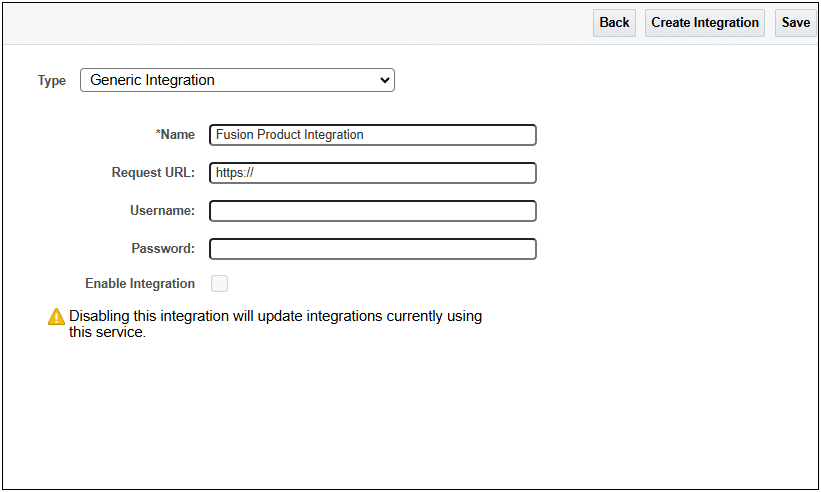 Fusion Product Information Generic Integration