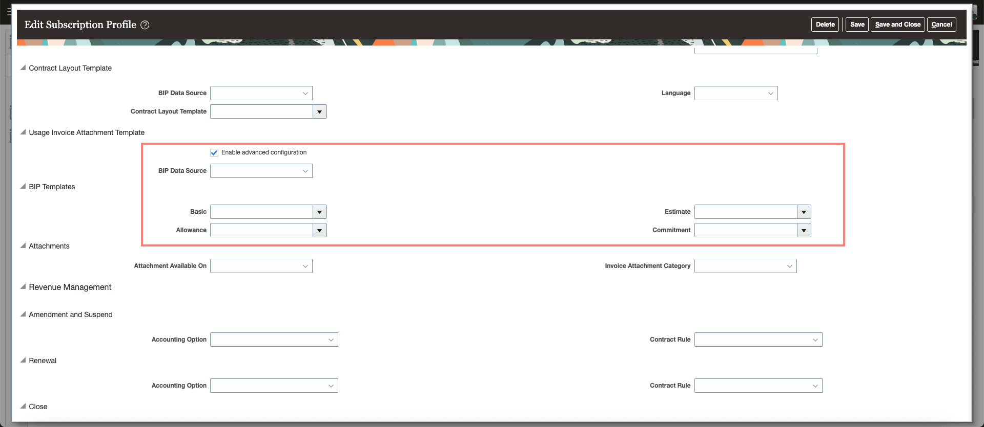 Usage Invoice Attachment Template