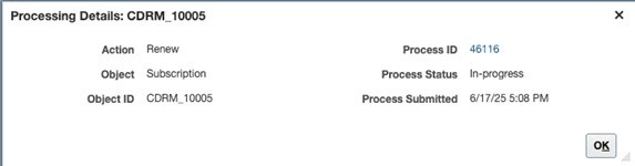 Status of Process