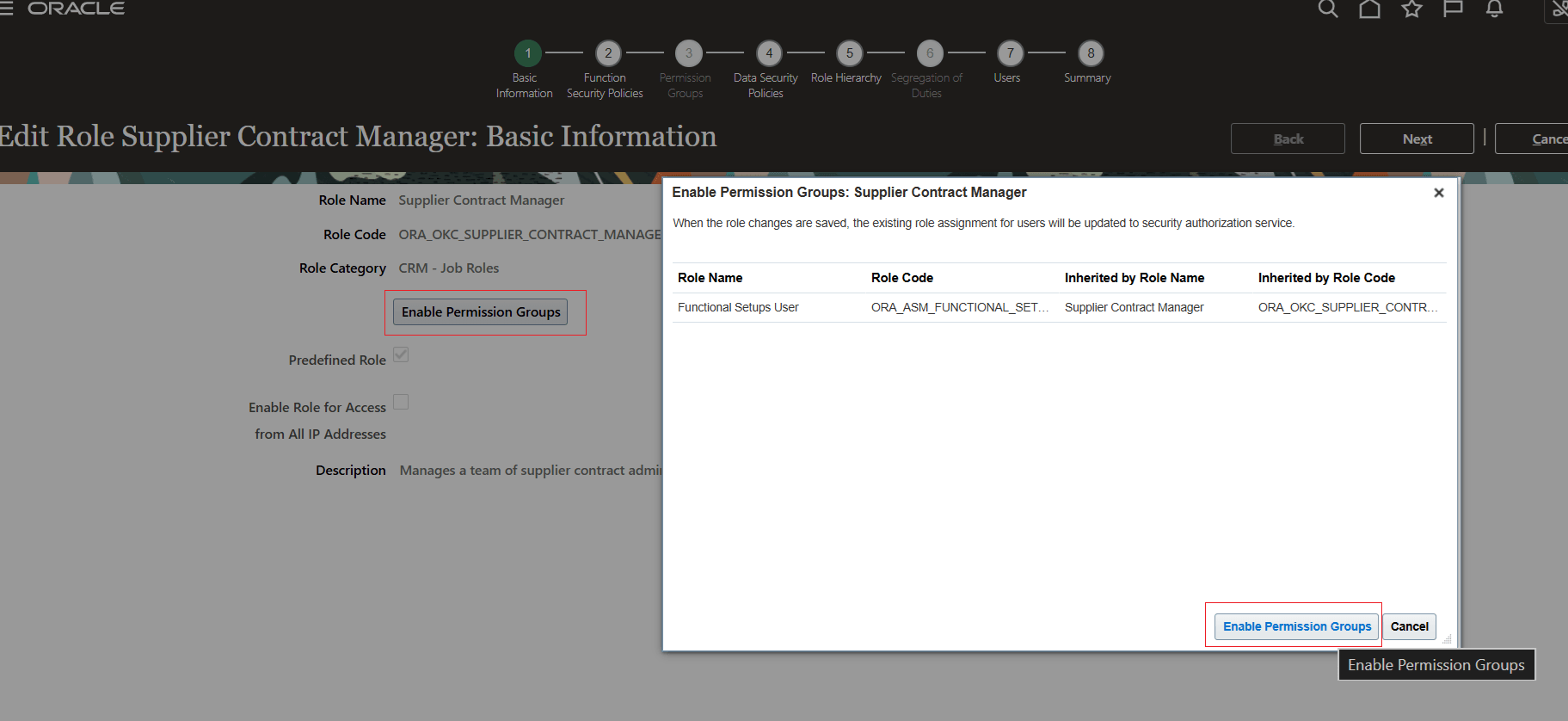 Enable Permission Groups