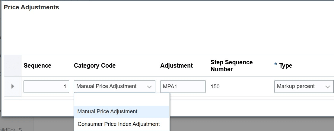 New Fields in Price Adjustments UI