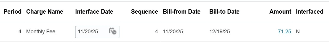 Bill line after Bill line adjustment