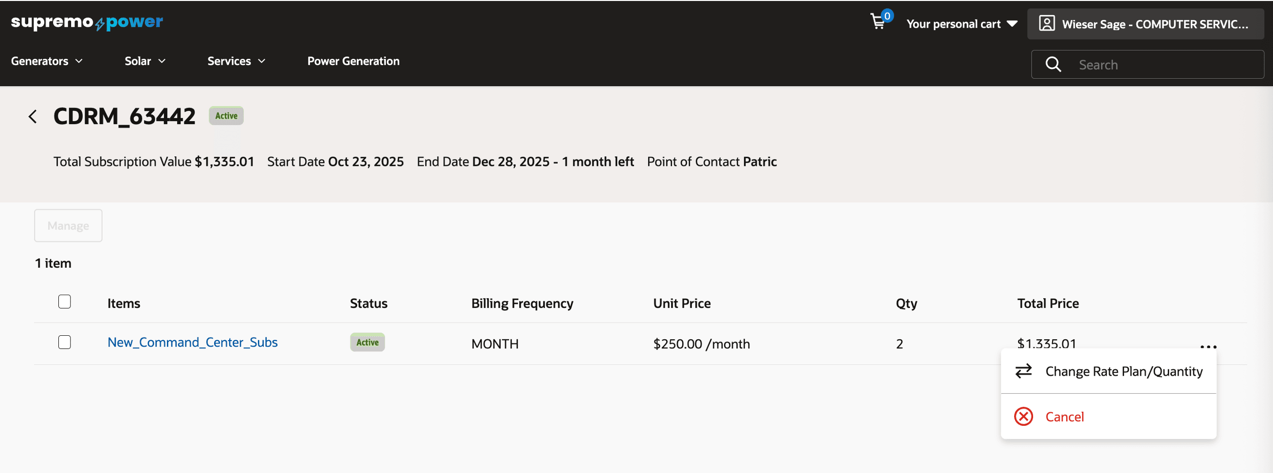 Subscription Product Listing