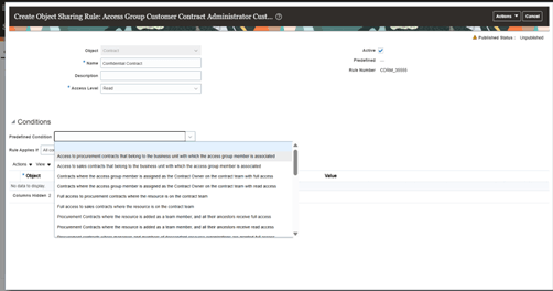 Adding BU related Predefined rule leveraging Predefined Condition