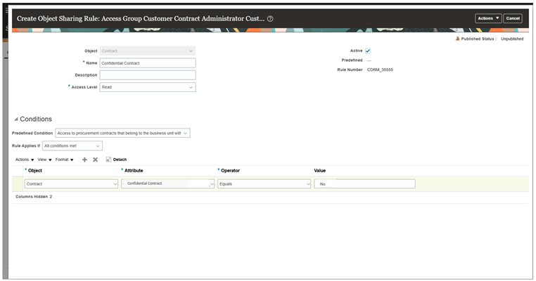 Custom Rule on Confidential Contract DFF