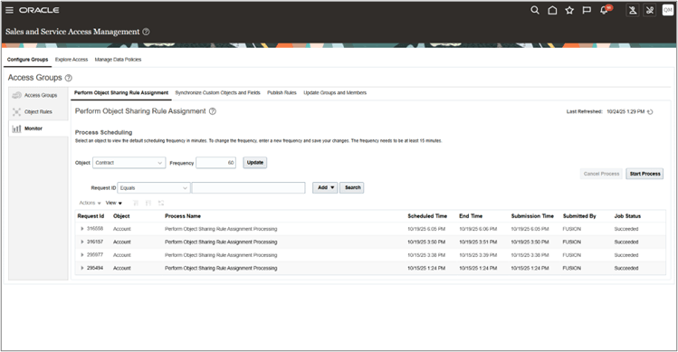 Monitor Tab to run ESS jobs