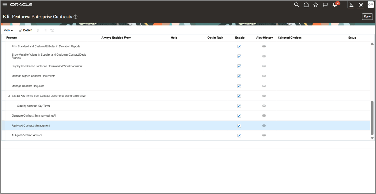 Redwood Contract Management Opt-in