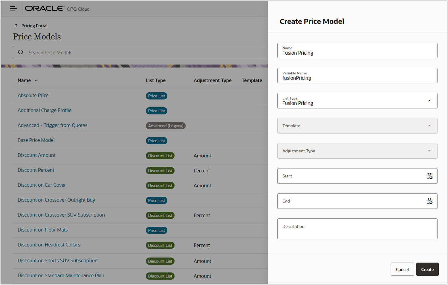 Fusion Pricing Model