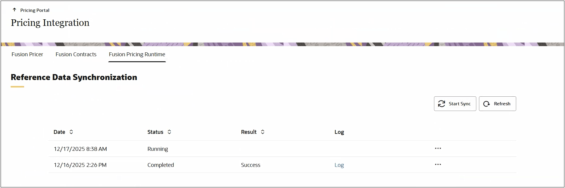 Synchronize Fusion Pricing Reference Data