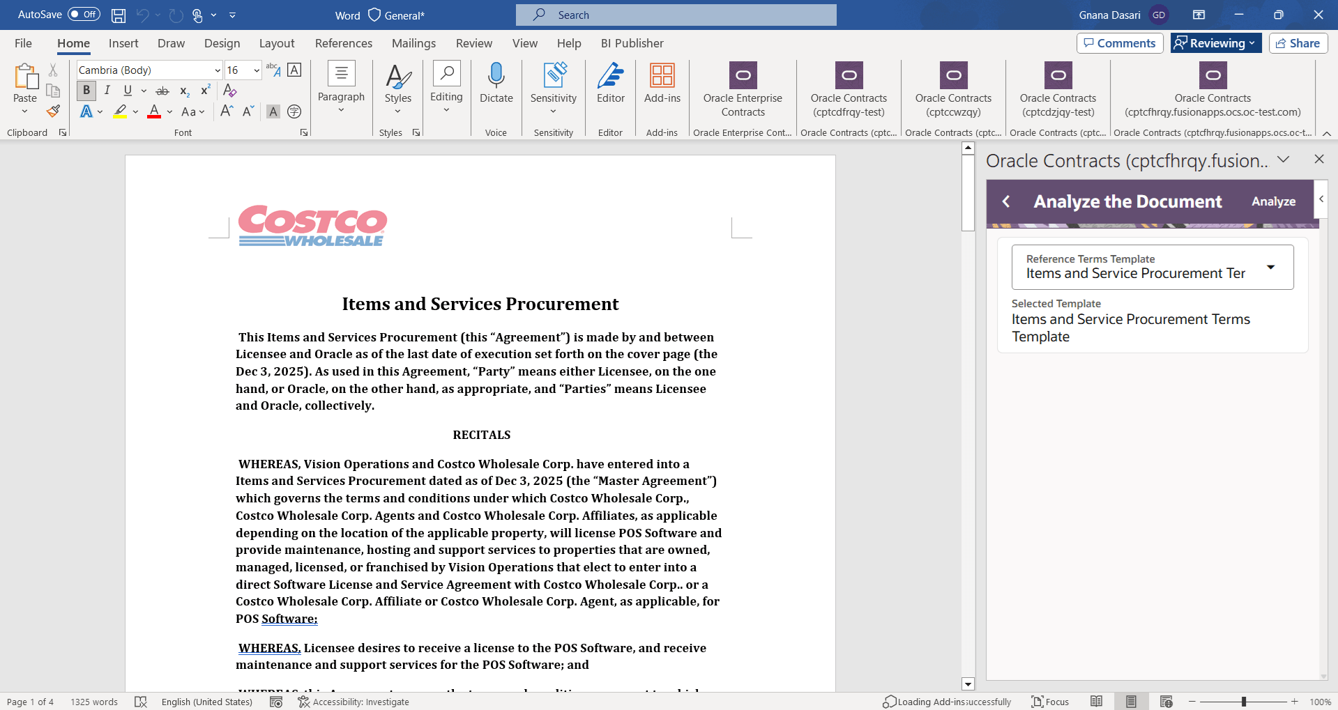 Choosing Reference Terms Template