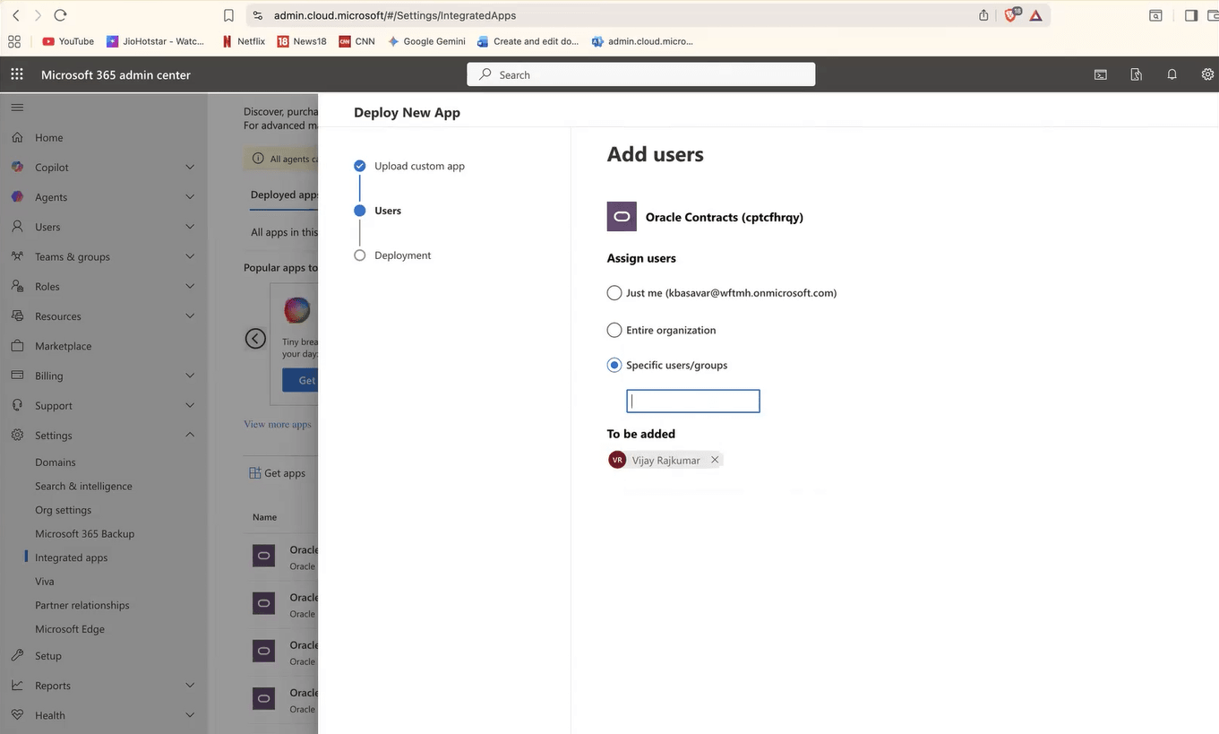 Choose Specific Users