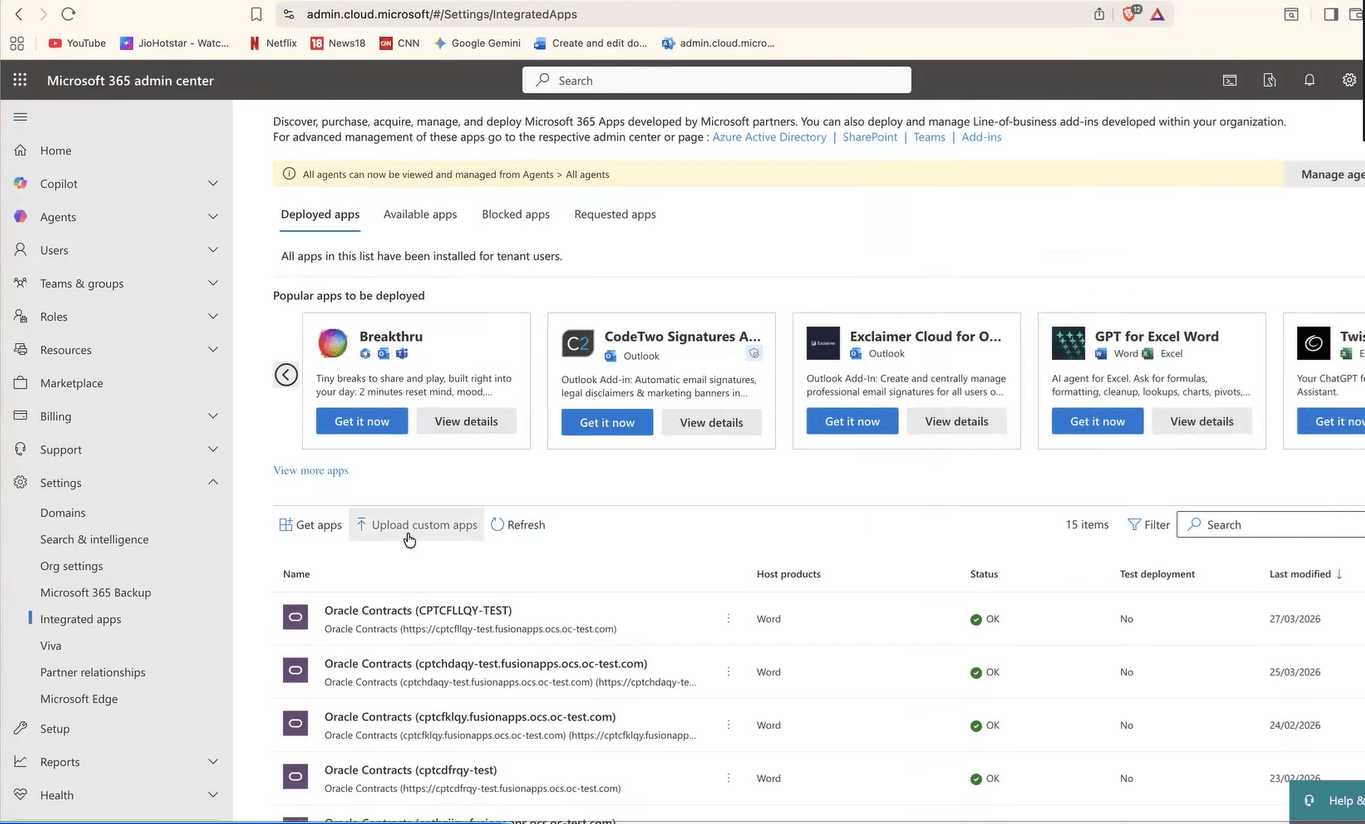 Upload Custom App