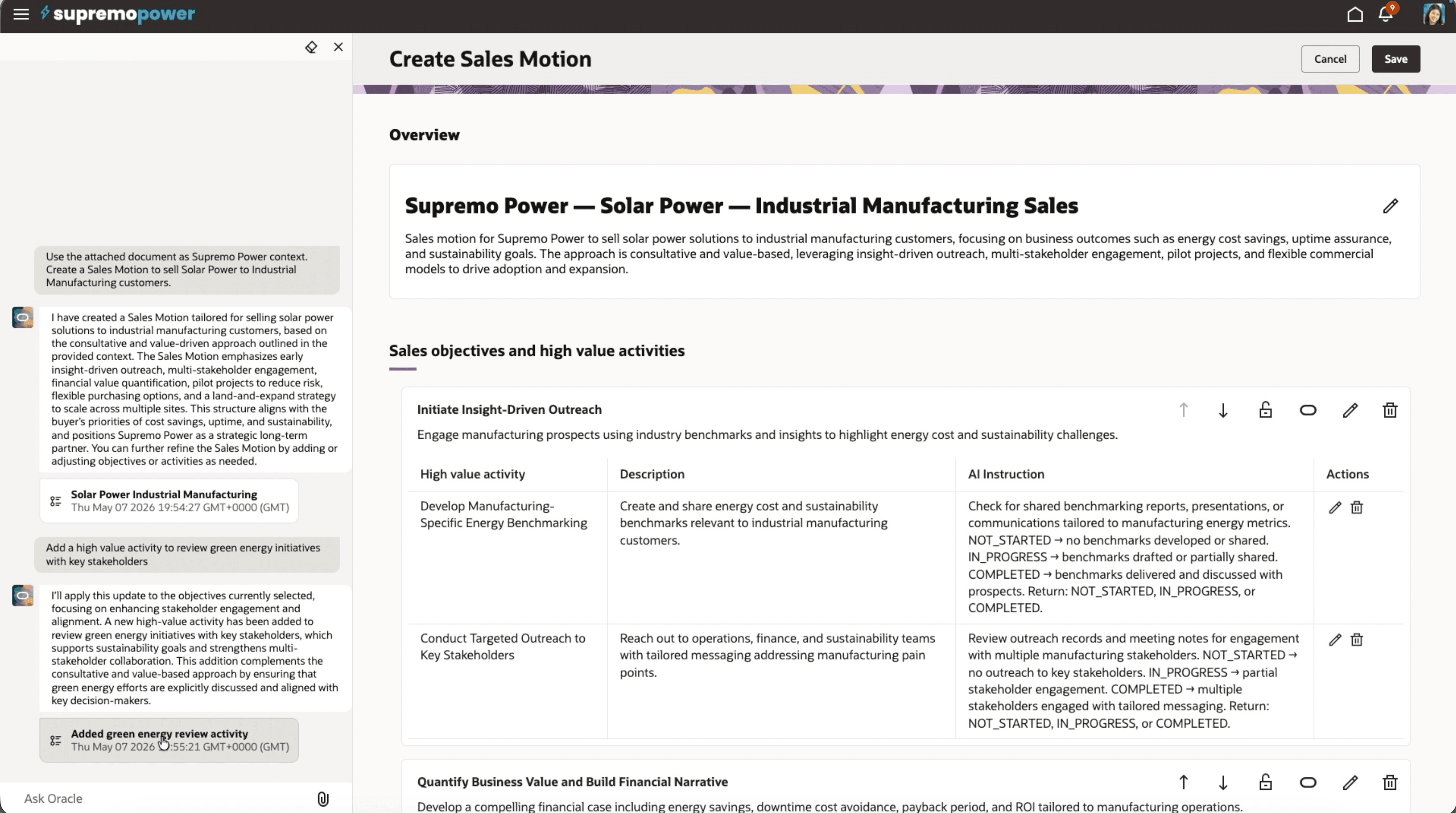 Sales Motion