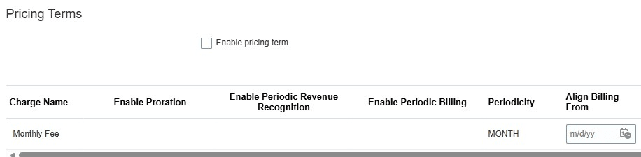 Align Bill from Date