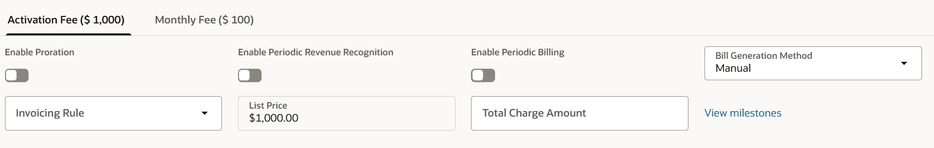 Bill Generation Method