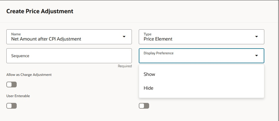 Create Price Adjustment Category