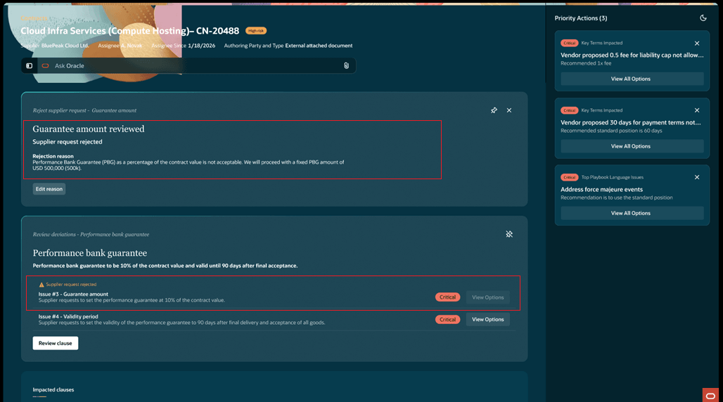 Rejection Reason Updated