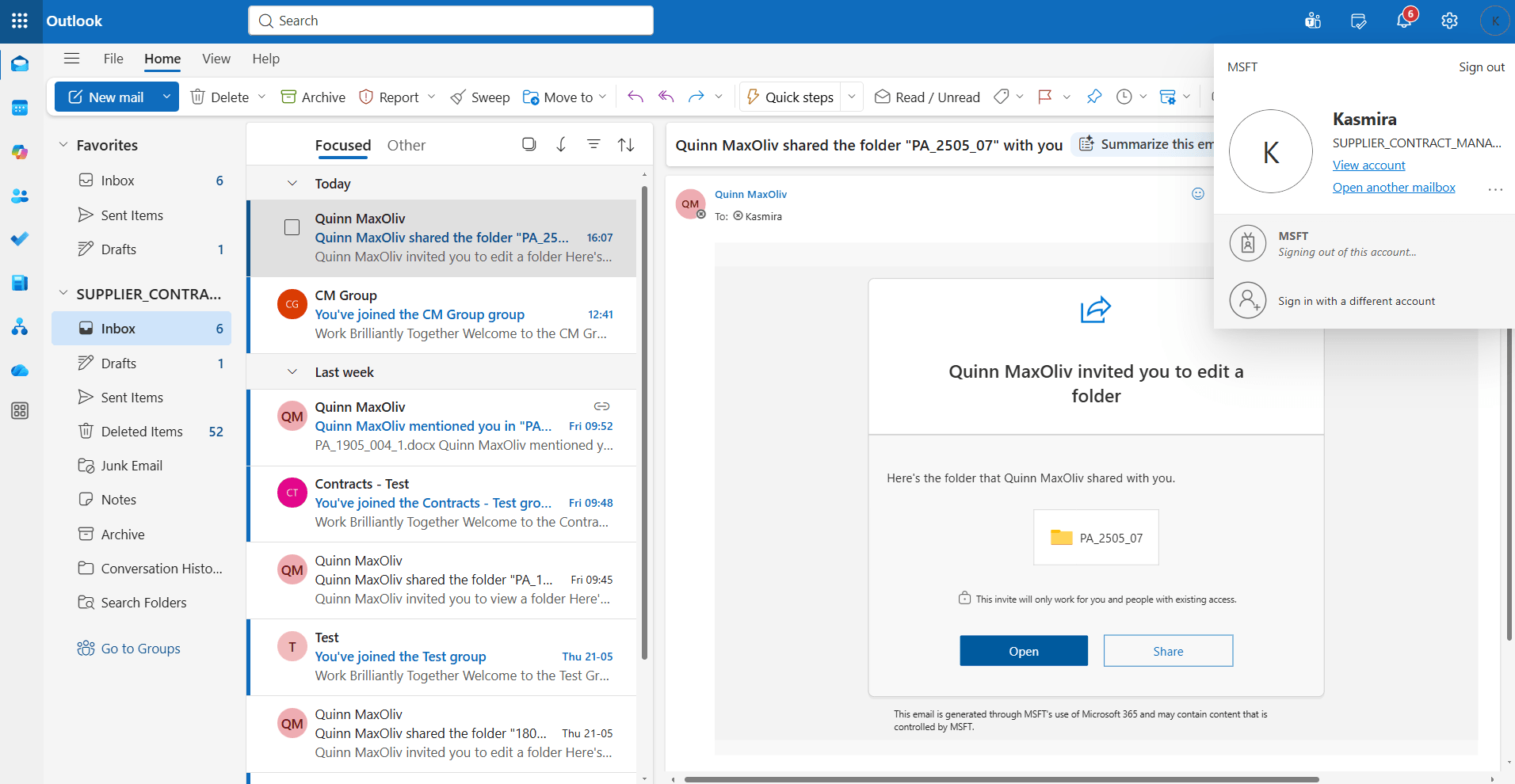 Collaborators getting the email notification to collaborate